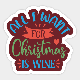 Christmas Wine Sticker